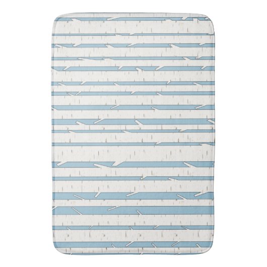 Modern White Birch Tree Forest Badmat (Voorkant Verticaal)