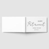 Modern White Black Happy Retirement Personalized  Gastenboek (Volledig)