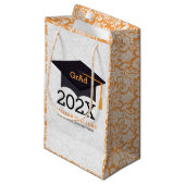 Modern White Black & Oranje Afstuderen 2016-ontwer Klein Cadeauzakje (Voorkant Gekanteld)