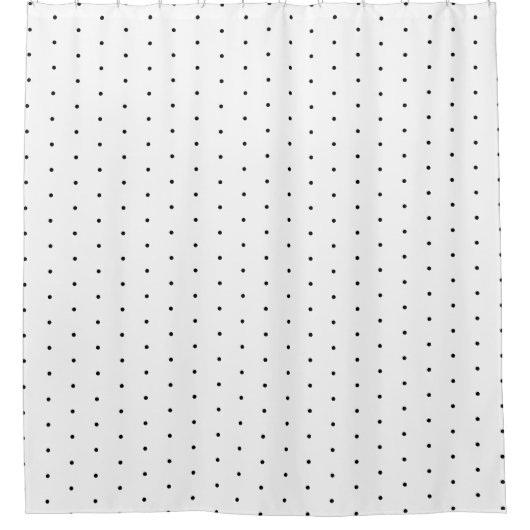 Modern White Black Polka Dots Pattern Douchegordijn (Voorkant)