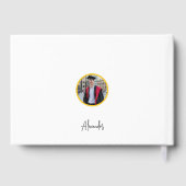 Modern White Black Yellow Graduation Photo Gastenboek (Achterkant)