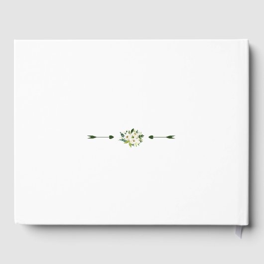 Modern White Blooming Floral Wedding Planner Gastenboek (Achterkant)