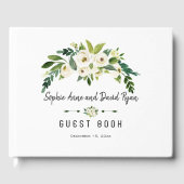 Modern White Blooming Floral Wedding Planner Gastenboek (Voorkant)