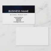 Modern White Blue Clean Visitekaartje (Voorkant / Achterkant)