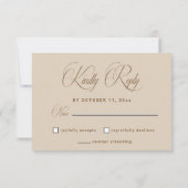 Modern White Boho Floral Arch Wedding RSVP Card (Achterkant)