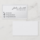 Modern White Border Chiropractor Visitekaartje (Voorkant / Achterkant)