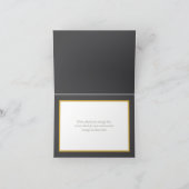 Modern White Botanical Flowers Elegant Thank You Kaart (Binnen)