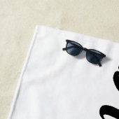 Modern White Bride om Calligrafie Name te zijn Strandlaken (In situ)