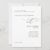 Modern White Bride Parents Wedding Invitation Kaart (Voorkant)