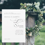 Modern White Bride Parents Wedding Invitation Kaart<br><div class="desc">Moderne uitnodiging. Wedding-uitnodiging. Wit. Bride ouders hebben een lijst. De Ontwerper van het contact voor veranderingen..(verwijdering van de website,  extra ouders,  enz.)</div>
