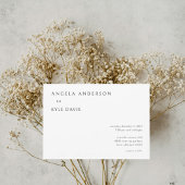 Modern White Bride Parents Wedding Invitation Kaart