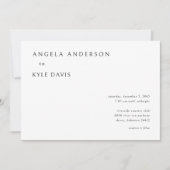 Modern White Bride Parents Wedding Invitation Kaart (Voorkant)