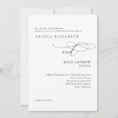Modern White Bride Parents Wedding Invitation Kaart (Voorkant)