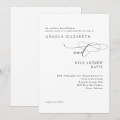Modern White Bride Parents Wedding Invitation Kaart (Voorkant / Achterkant)