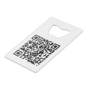 Modern White Business Custom Company Logo Creditkaart Flessenopener (Achterkant Gekanteld)