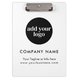 Modern White Business Custom Company Logo Klembord