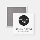 Modern White Business Custom Company Logo Magneet (Voorkant / Achterkant)