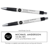 Modern White Business Custom Company Logo Pen