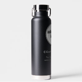 Modern White Business Custom Company Logo Waterfles