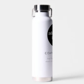 Modern White Business Custom Company Logo Waterfles (Voorkant)