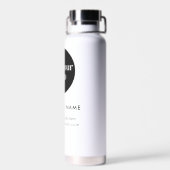Modern White Business Custom Company Logo Waterfles (Achterkant)
