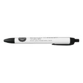 Modern White Business Custom Company Logo Zwarte Inkt Pen (Bodem)