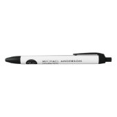 Modern White Business Custom Company Logo Zwarte Inkt Pen (Bovenkant)