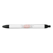 Modern White Business Signature Logo Zwarte Inkt Pen (Voorkant)