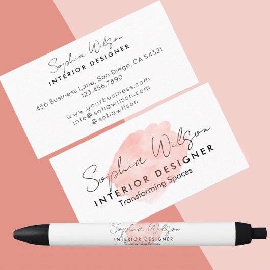 Modern White Business Signature Logo Zwarte Inkt Pen