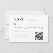 Modern White Calligraphy & Photo RSVP Kaartje (Achterkant)