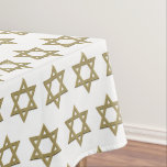 Modern White | Chanukah | STAR VAN DAVID Tafelkleed<br><div class="desc">Moderne STAR VAN DAVID Tablecloth, met faux gold Star van David in een getild patroon. Dit is een minimalistisch, eenvoudig elegant ontwerp, geschikt voor joodse feestdagen en feestelijkheden, zoals Chanoeka, Passover, Rosh Hashanah, Bar/Bat Mitzvahs, enz. De achtergrond is duidelijk wit. Beschikbaar in andere kleuren, of u kunt de kleur veranderen...</div>