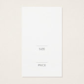 Modern White Clothing Price label met logo Visitekaartje (Achterkant)
