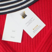 Modern White Clothing Price label met logo Visitekaartje