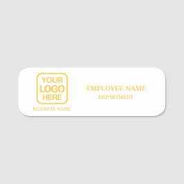 Modern White Custom Business Name Tag
