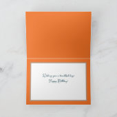 Modern White Daisies Botanical Colorful Birthday Kaart (Binnen)