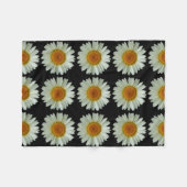 Modern White Daisies Pattern Fleece Deken (Voorkant (Horizontaal))