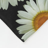 Modern White Daisies Pattern Fleece Deken (Hoek)