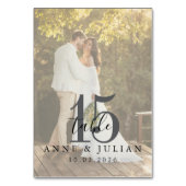 Modern White Daytime Wedding Table Seating Chart Kaart (Achterkant)