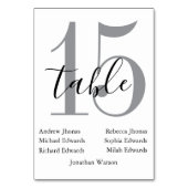 Modern  White Daytime Wedding Table Seating Chart  Kaart (Voorkant)