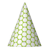 Modern White Dot & Green Achtergrond Party Pet Feesthoedjes (Links)