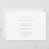 Modern White Elegant Boho Sage Eucalyptus Foto Save The Date (Achterkant)