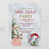 Modern White Elephant Gift Exchange Holiday Party  Kaart (Voorkant / Achterkant)