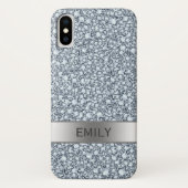 Modern White Encrusted Diamonds Case-Mate iPhone Case (Achterkant)