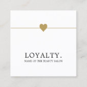 Modern White Faux Gold Heart Lines Beauty Loyalty (Voorkant)