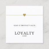 Modern White Faux Gold Heart Lines Beauty Loyalty (Voorkant)