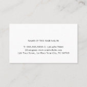 Modern White Faux Gold Scissors Haarstylist Visitekaartje (Achterkant)