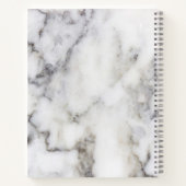 Modern White Faux Marble Notitieboek (Achterkant)