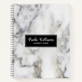 Modern White Faux Marble Notitieboek (Voorkant)