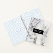 Modern White Faux Marble Notitieboek (Binnen)