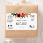 Modern White Floral Face Serum Labels (Insitu)